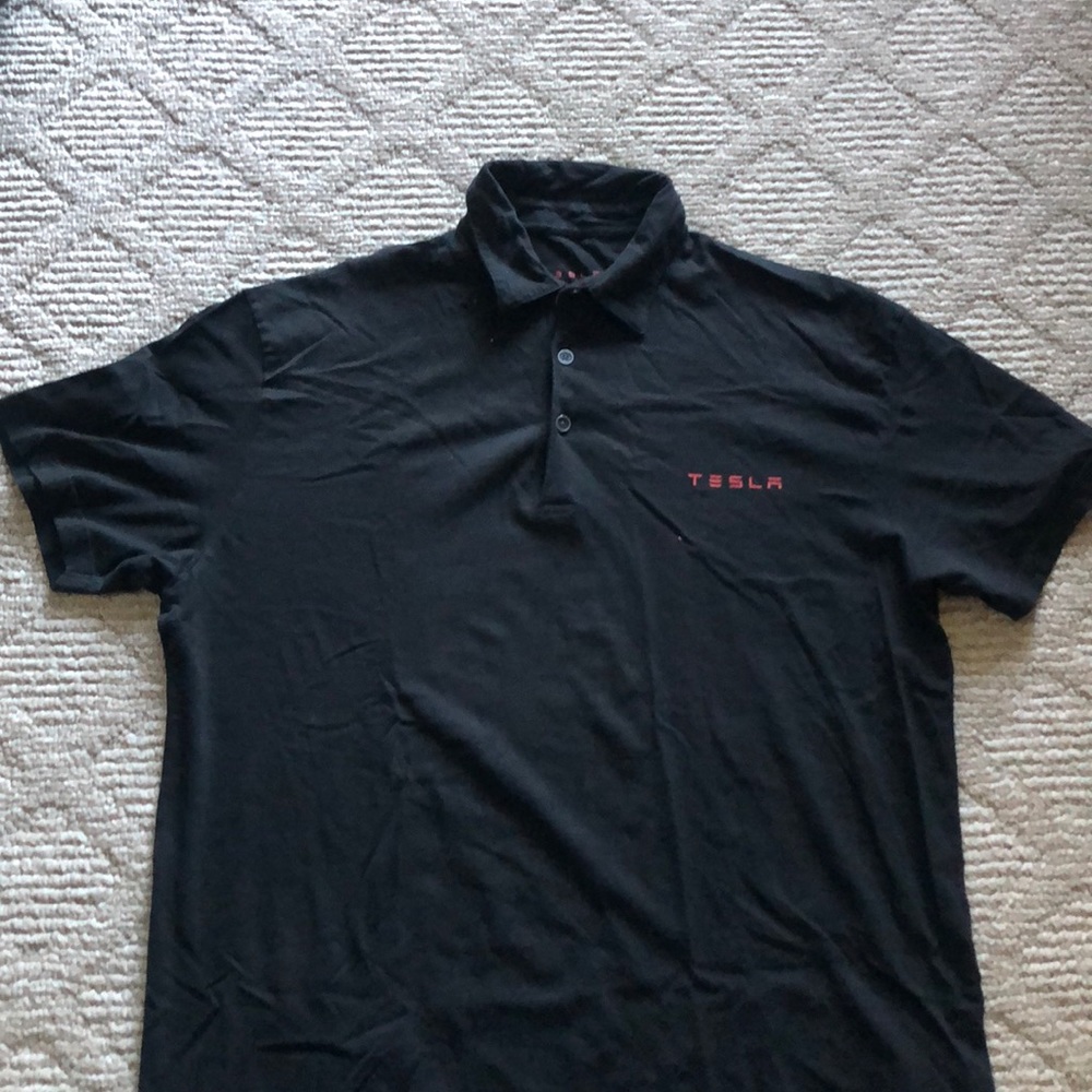 Tesla employee collar shirt